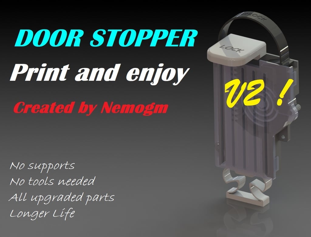 DOOR STOP V2 - NEW DOOR STOPPER BY NEMOGM