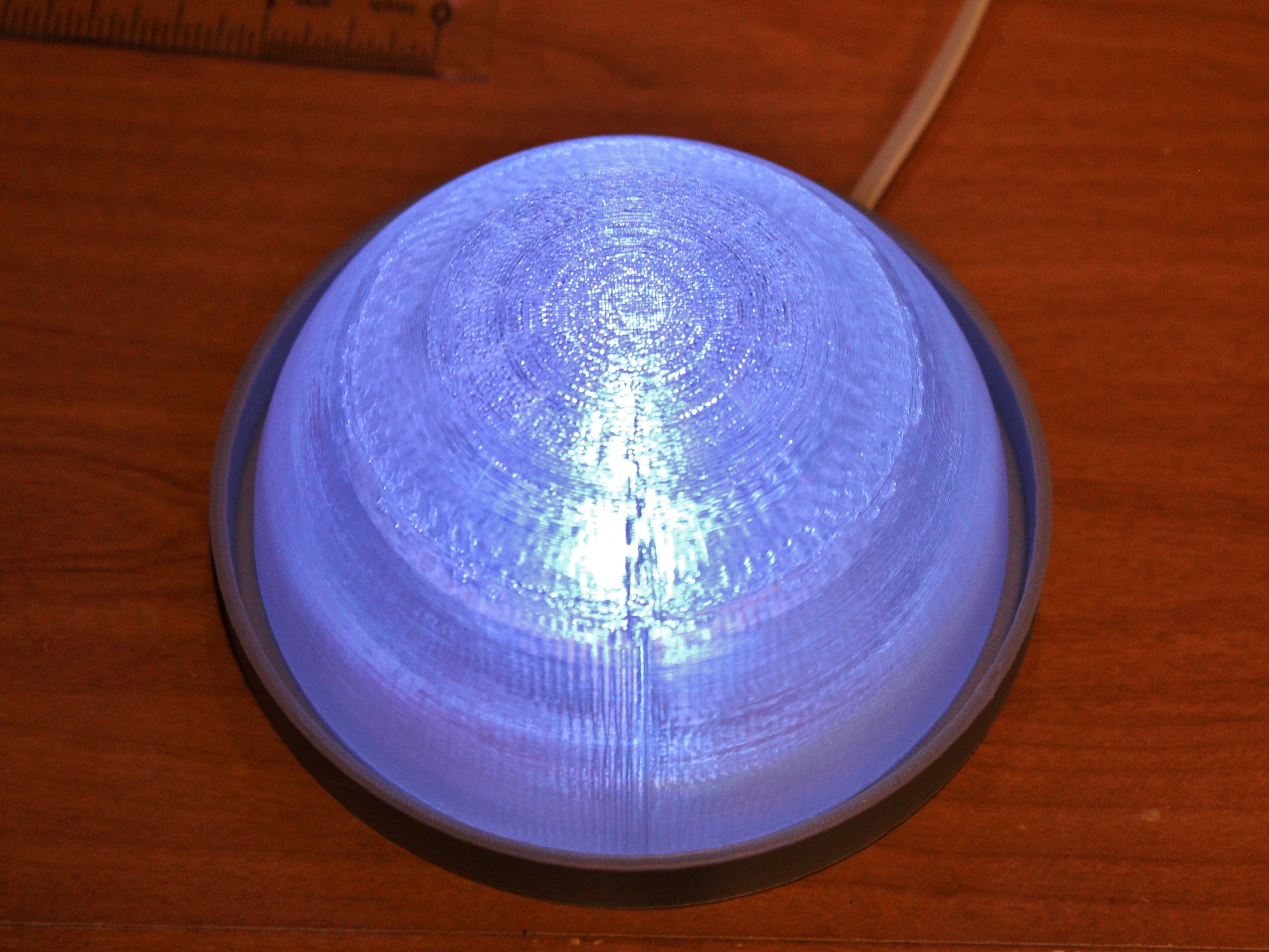 Illuminated Dalek NSD 10cm / 4" Hemisphere, Hollow for Disco Dalek