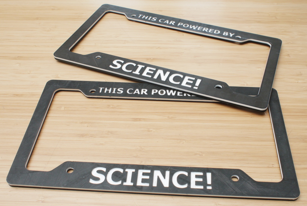 License Plate Frame: This Car Powered by SCIENCE!