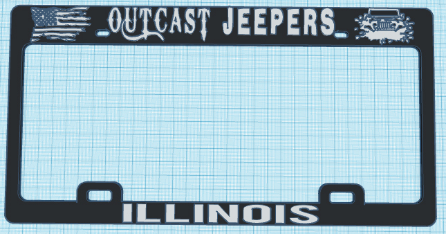 Outcast Jeepers License Plate Frame