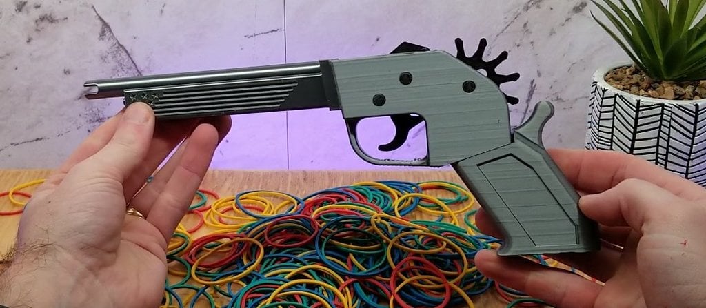 Rubber Band Gun - Semi Auto - Fully Printed