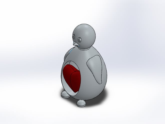 Penguin With A Heart