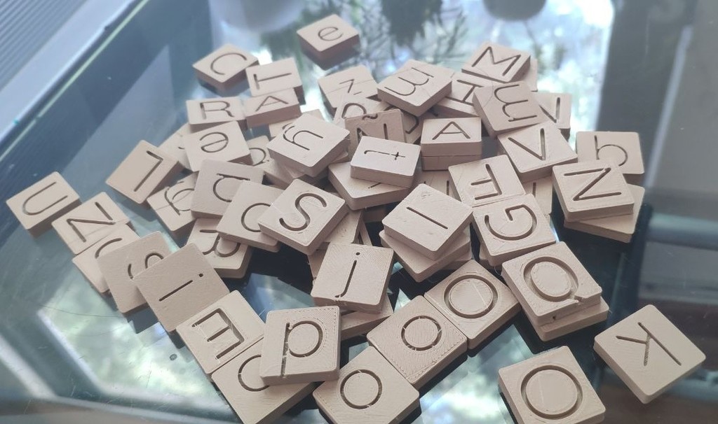 double-sided letters blocks