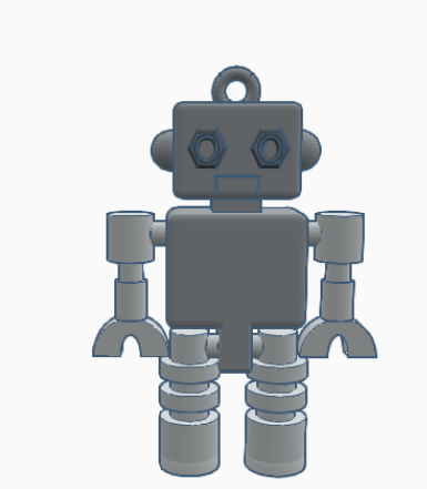 Customisable Cute Robot KeyChain  