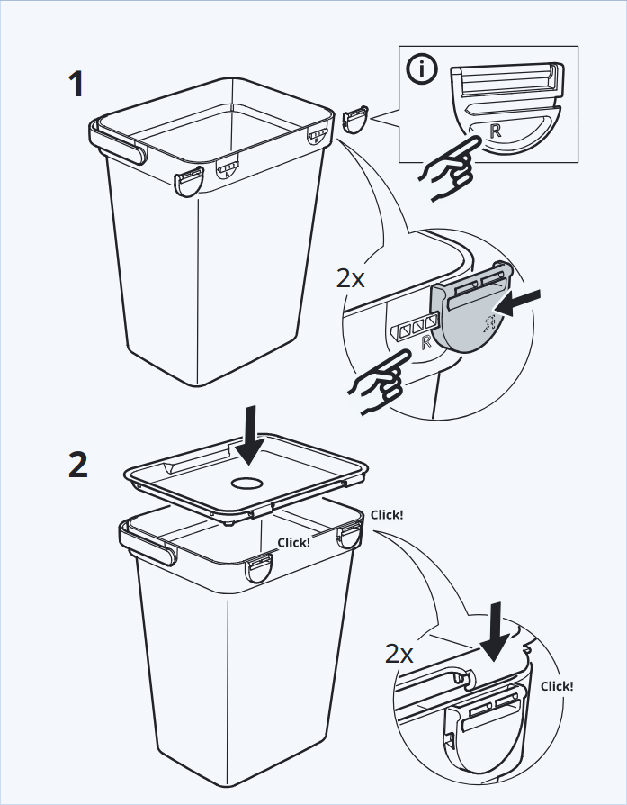 Ikea HÅLLBAR bin lid bracket