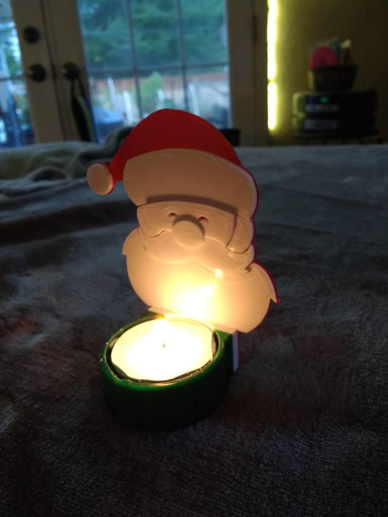 Santa Tealight Candle Holder