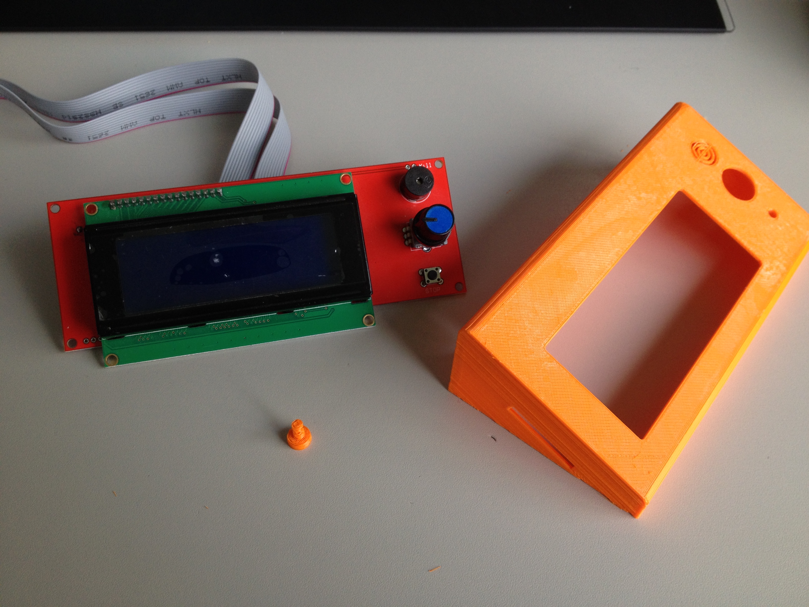 RAMPS Display enclosure and stop button