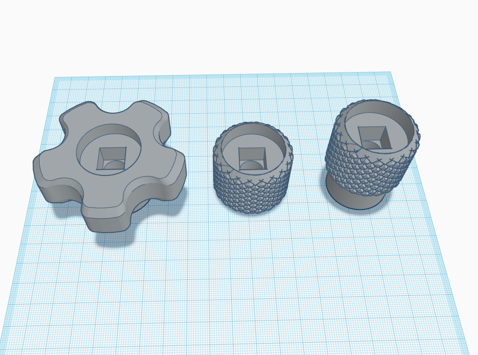 Carriage Bolt Head ThumbWheel knob scalable