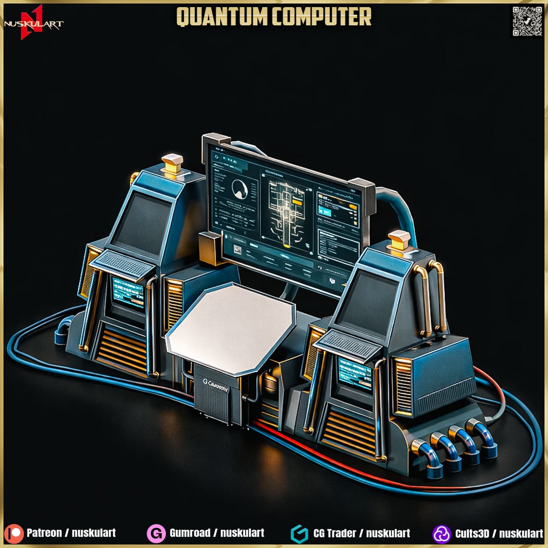 Quantum Computer Galactic Space 1/48 Scale STL