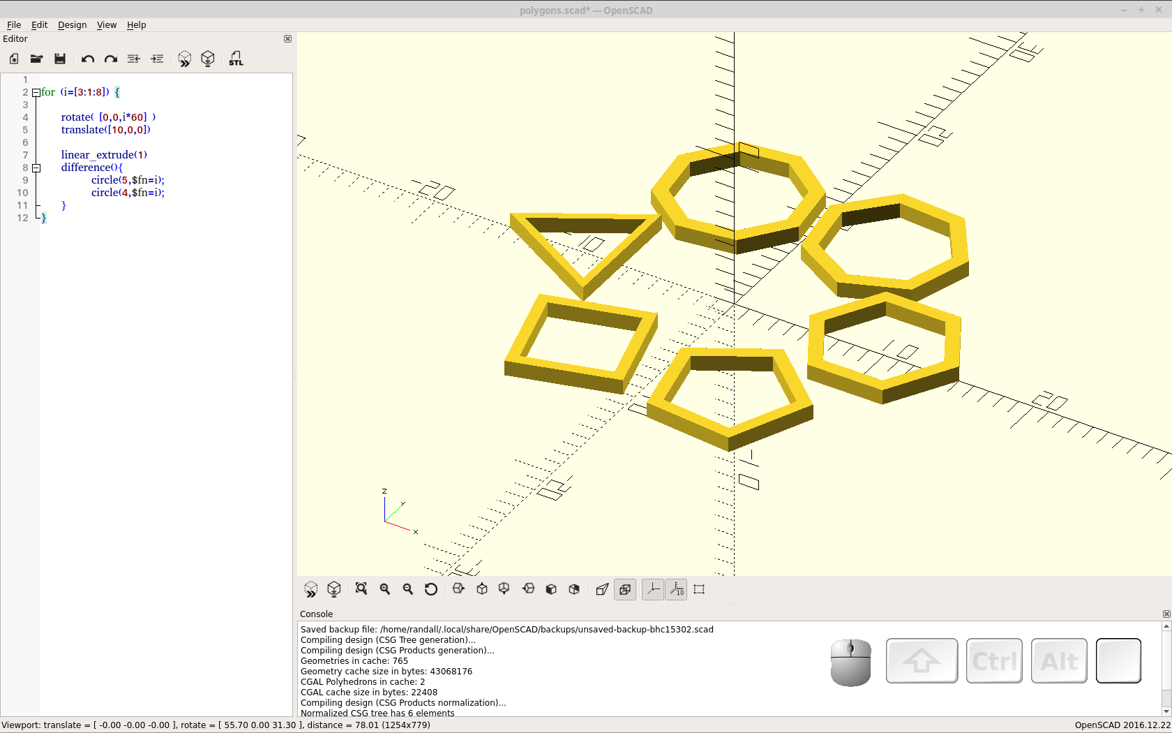 openscad4math coded Polygons