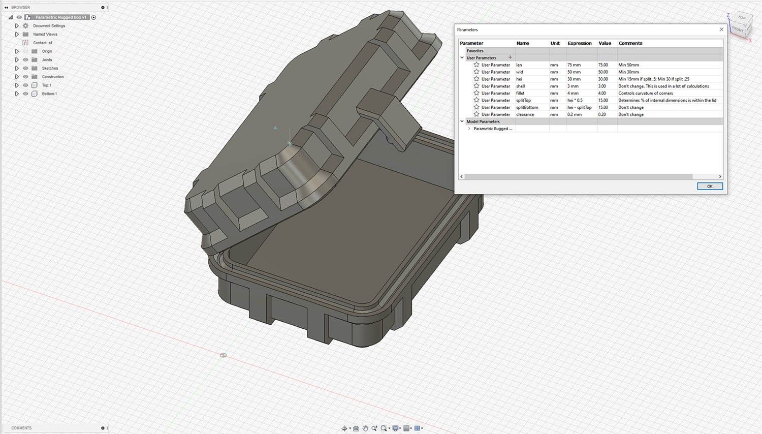 Parametric Rugged Box