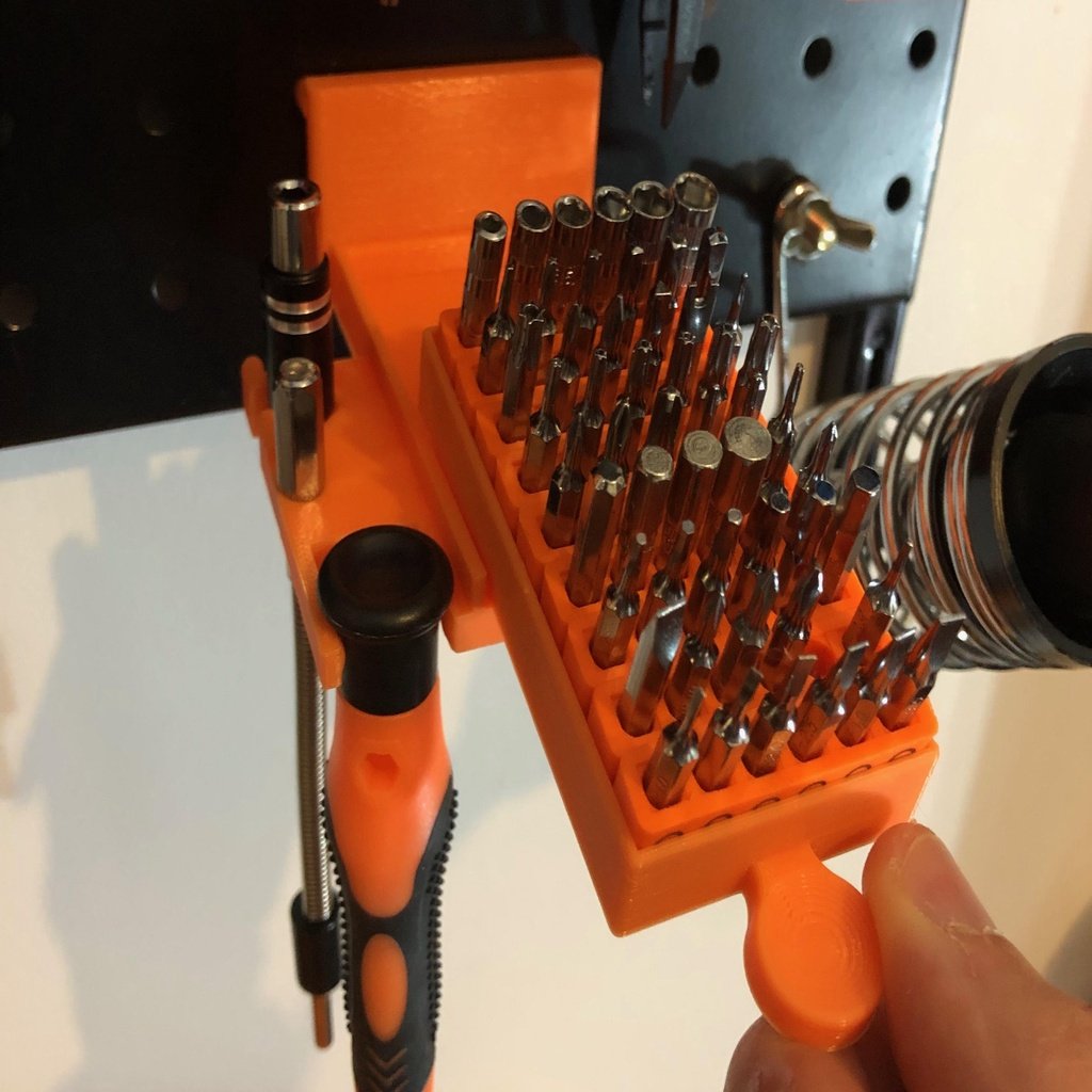Modular Screwdriver Kit Holder for PegBoard