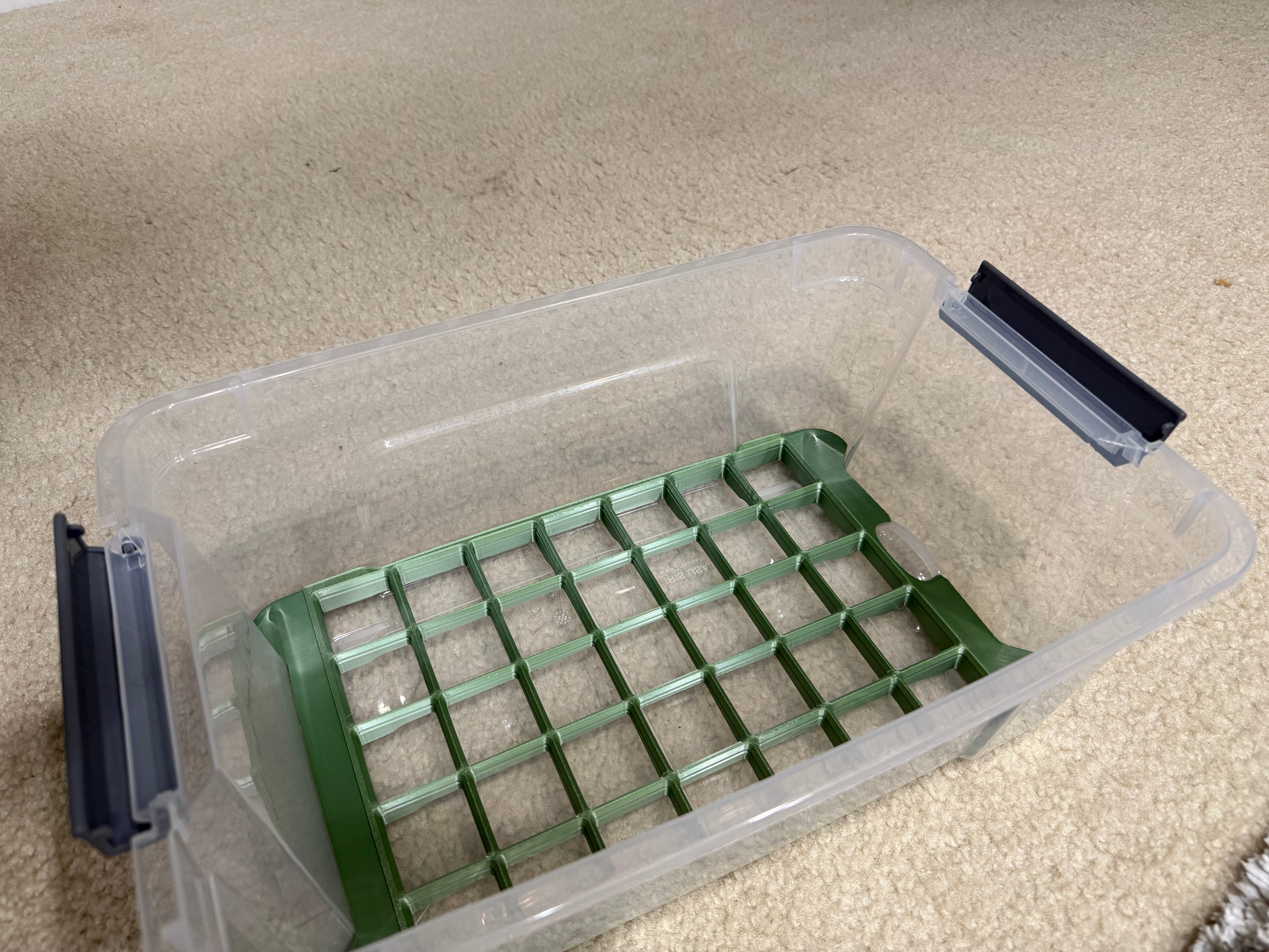Costco Iris Plastic Storage Tote Bin, Gridfinity Baseplate