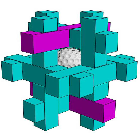 Caged Golf Ball Puzzle