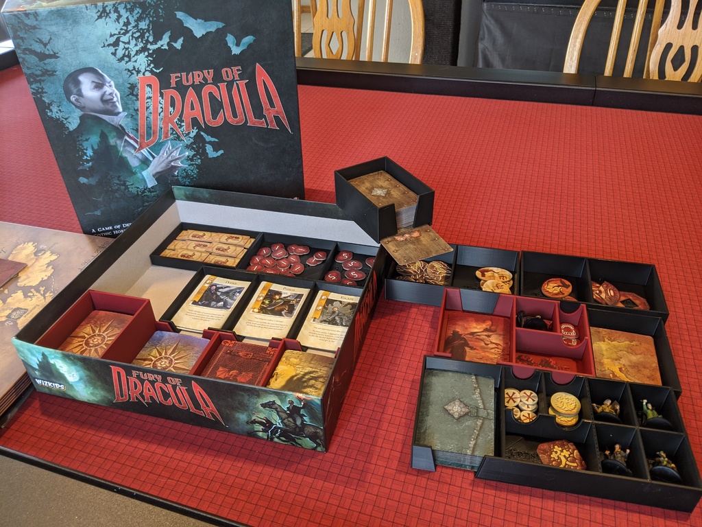 Fury of Dracula 4th Edition Board Game Box Insert Organizer (should also work for 3rd edition)