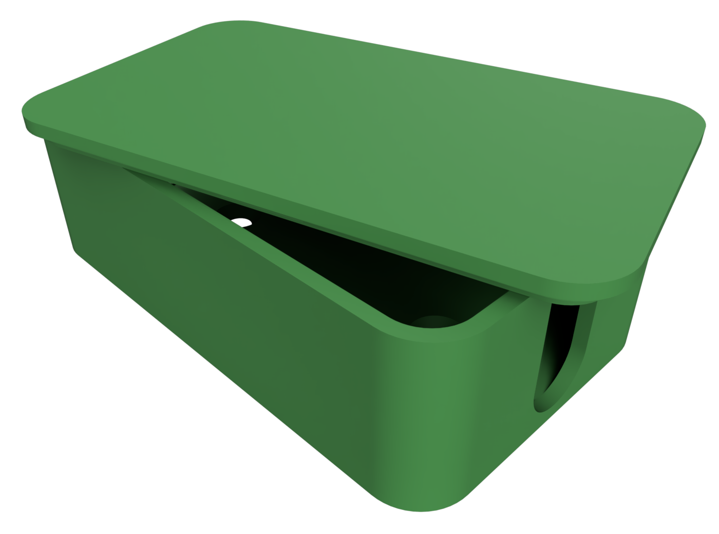 Cable box with snap fit