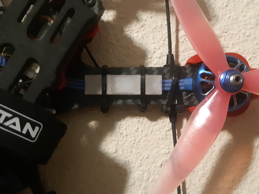 Quadcopter motor wire protector