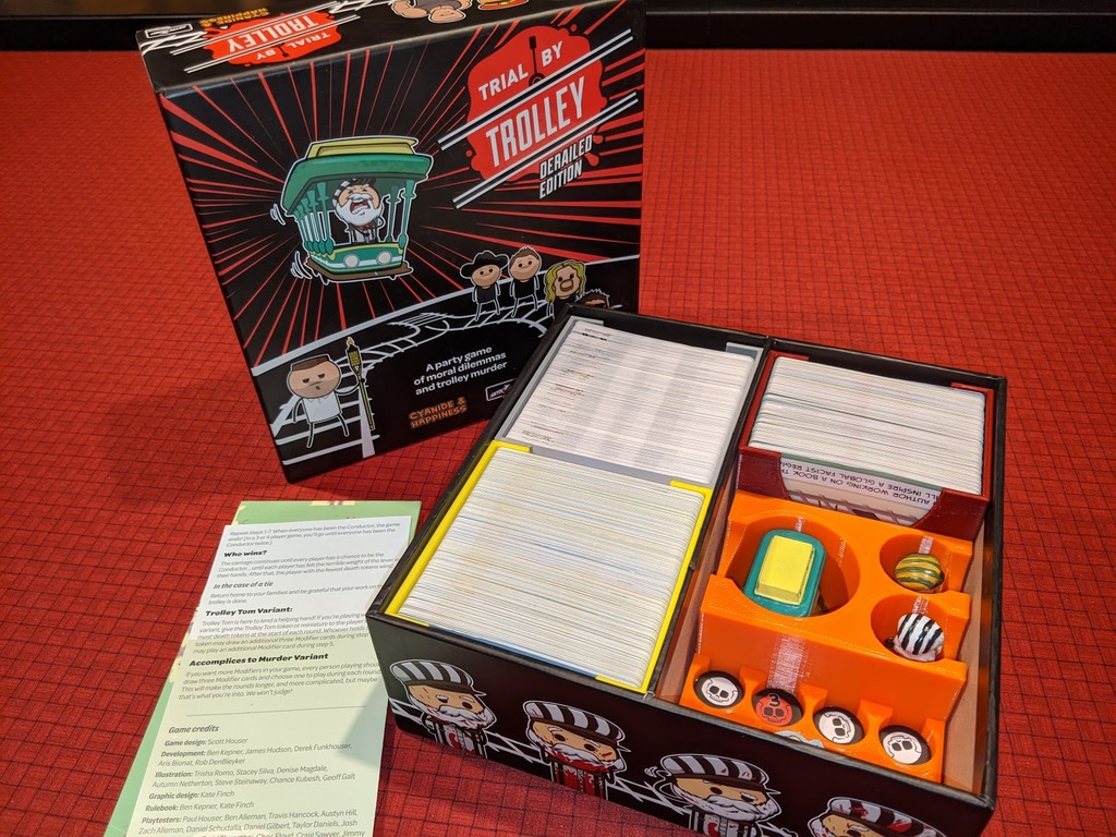 Trial By Trolly Derailed Edition Board Game Box Insert Organizer