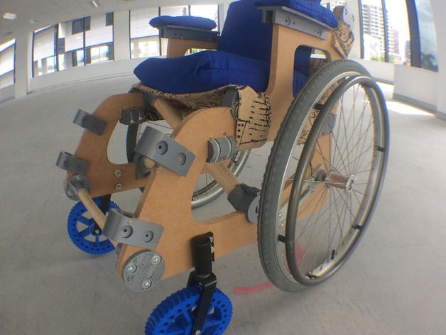 3D printed wheelchair for MakerED challenge #MakerEdChallenge2