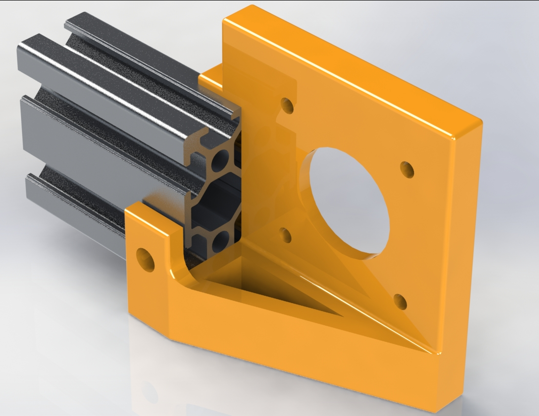 Creality Ender 3 (1st GENERATION) - Y Axis Damper Mount (to not hit the bed plate)