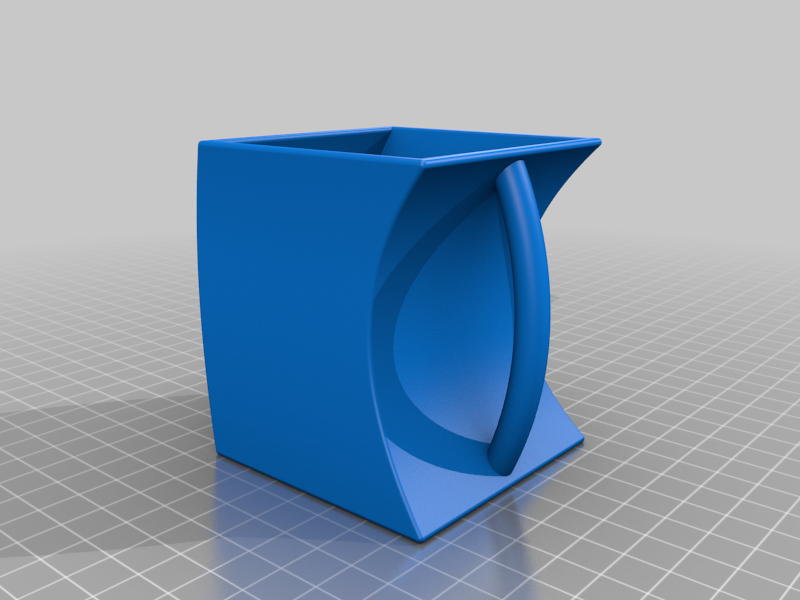 curved square cup
