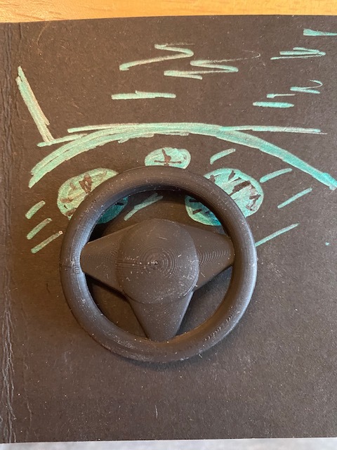 Steering wheel (2 parts) for coupon card