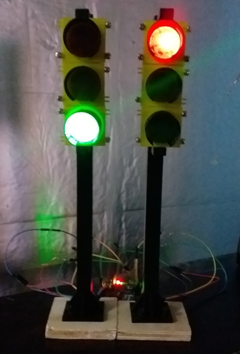 Traffic Light miniature with LEDs