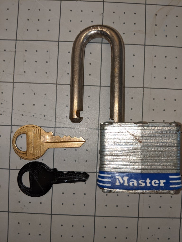 Customize Master K1W1 Padlock Key