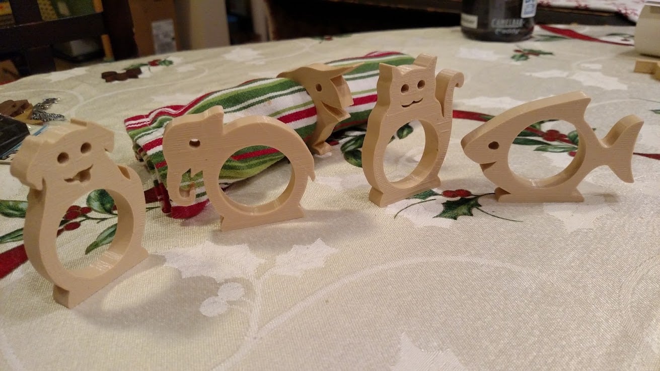 Animal napkin rings