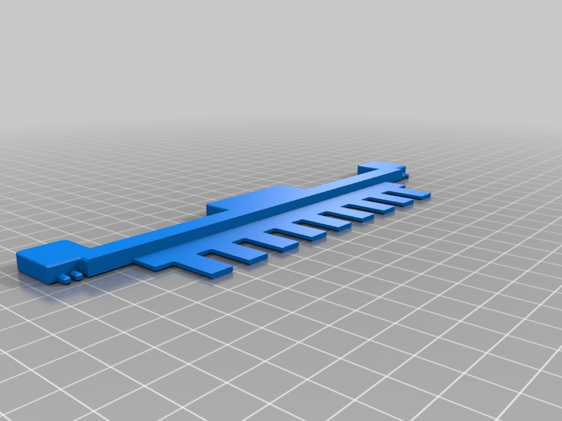 9 Wide Well Gel Comb 3D model