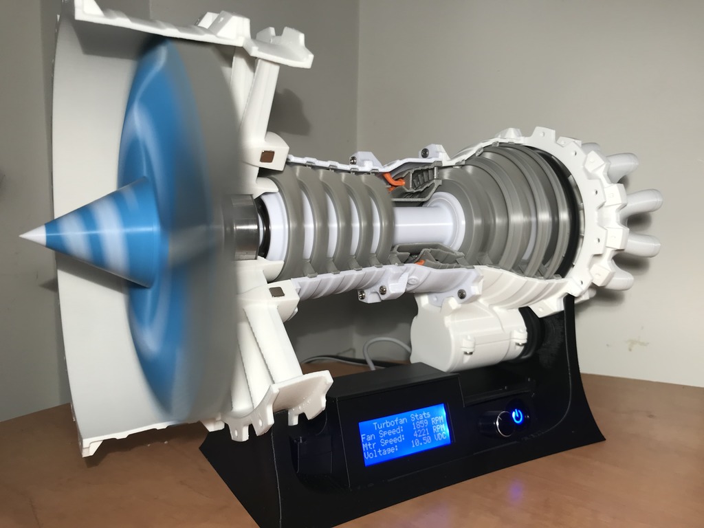 Upgrade to 3D Printable Jet Engine - Turbofan Driver With Magnetic Cover