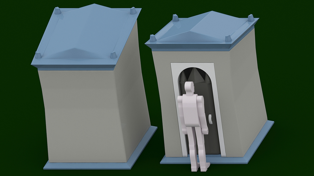 Outdoor toilet.