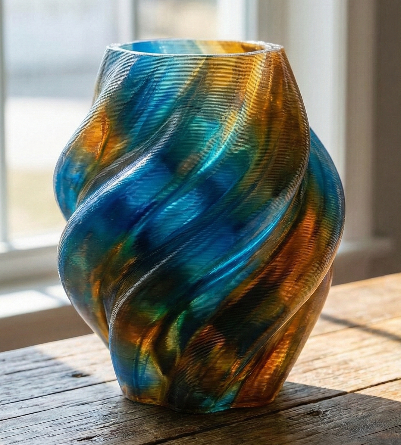 Spiral Twist Artistic Vase & Pen Holder