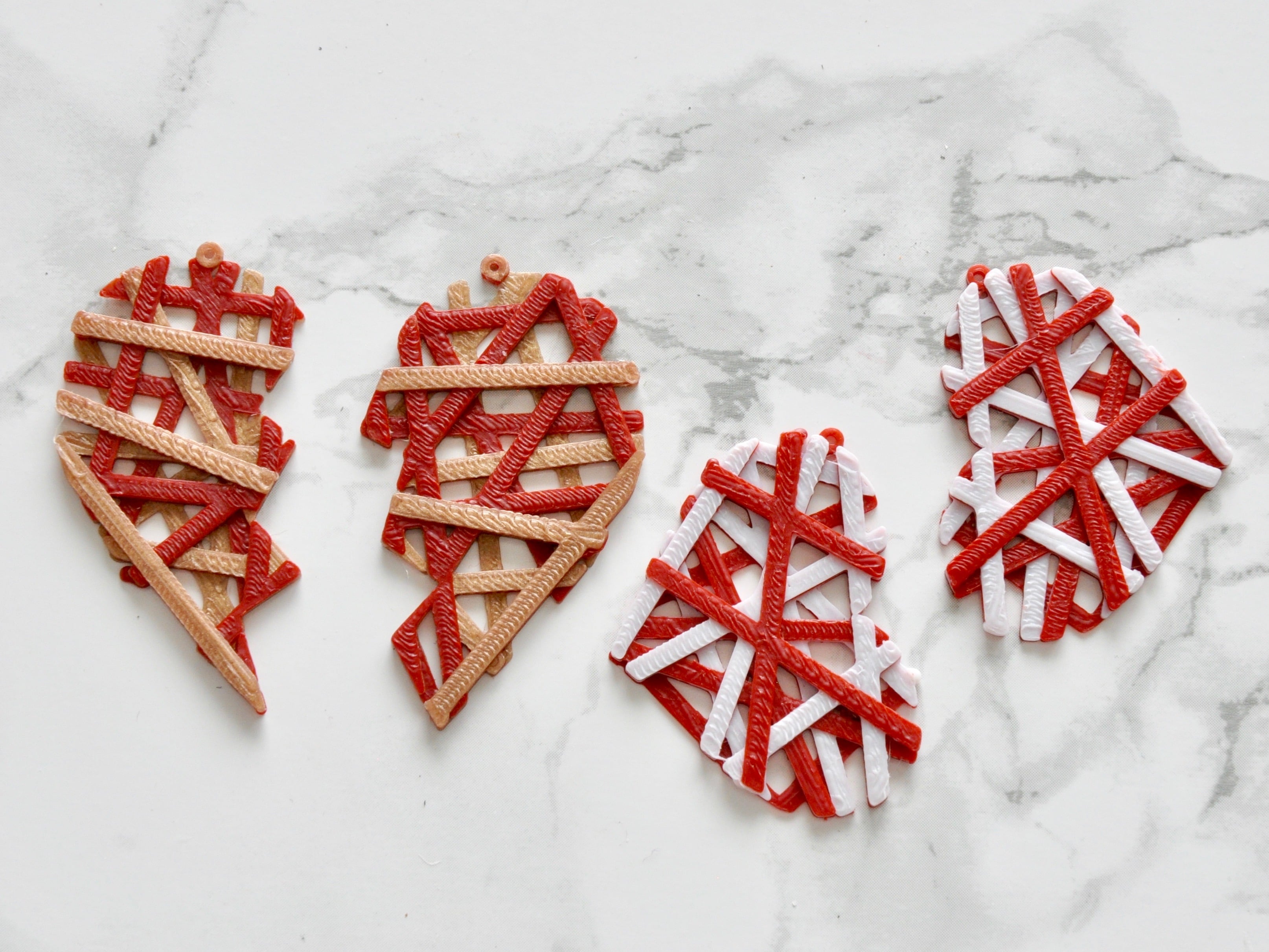Layered Heart Crisscross Earrings