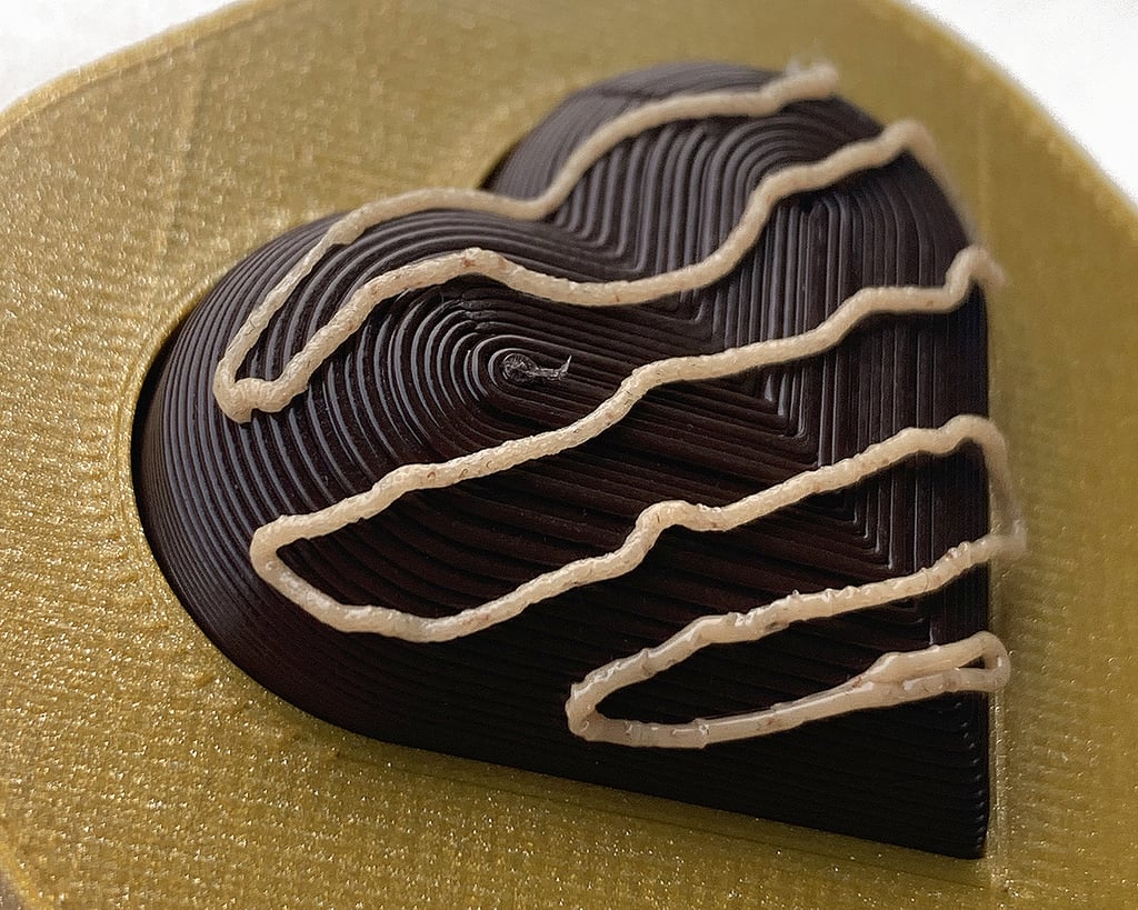 Chocolate heart pin
