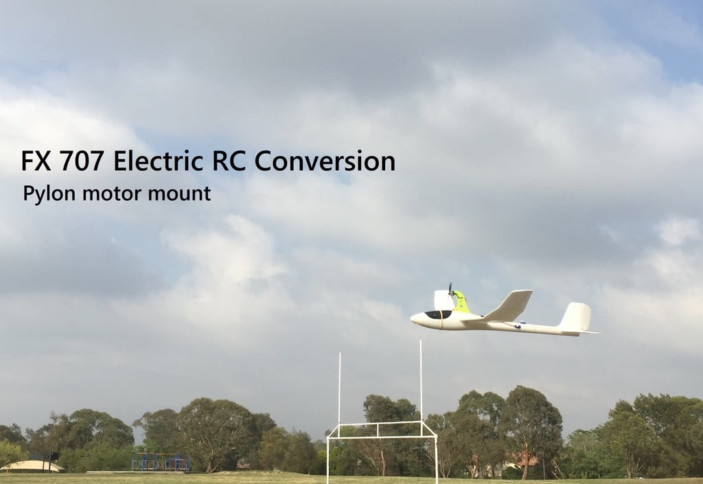 FX707 Glider RC Conversion // Motor pylon and mount