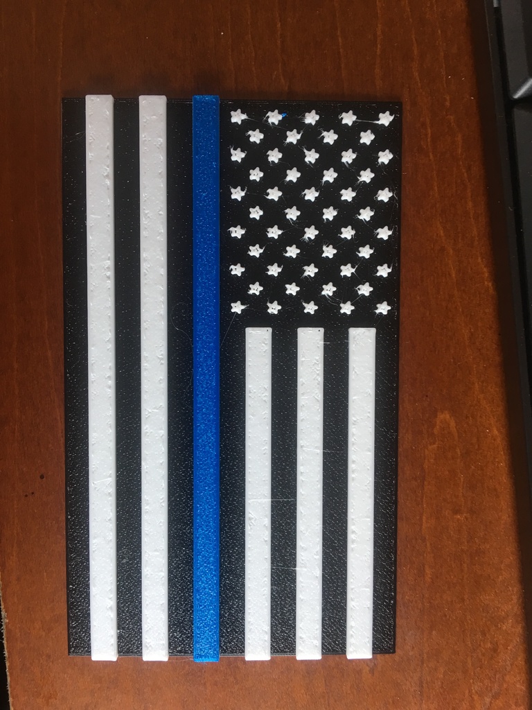 3x5" THIN BLUE (OR RED) LINE FLAG