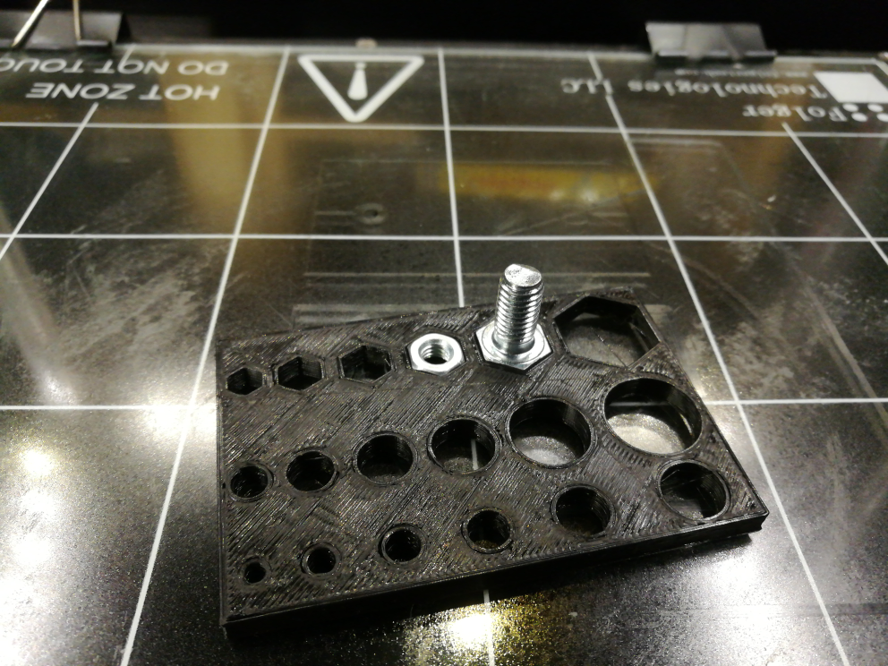 Test pattern for dimensionally accurate openings in 3D printing especially for fusion 360