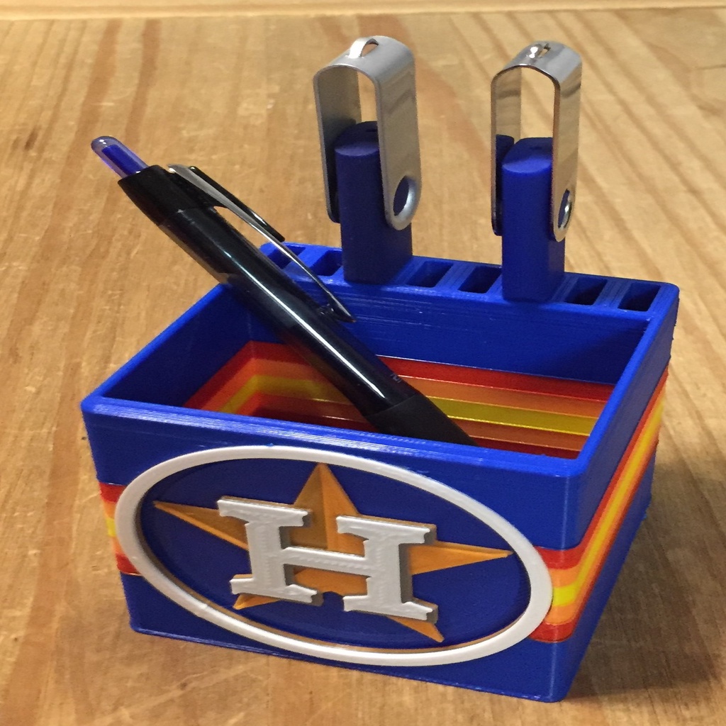 USB and Pencil Holder - Houston Astros (Multicolor)