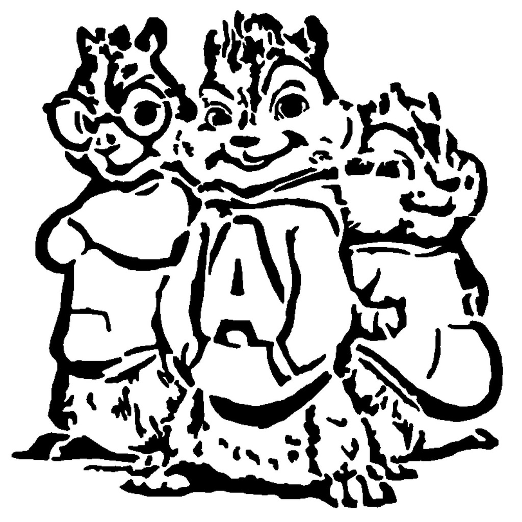 Alvin and the Chipmunks stencil