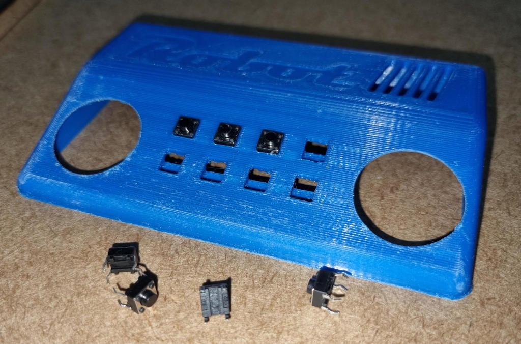 Arduino Uno Joystick case with pushbuttons places