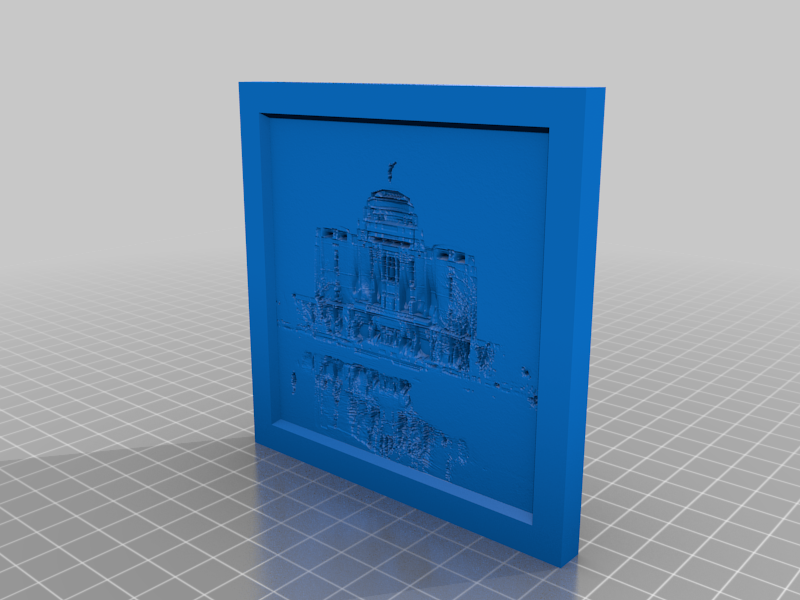Meridian Temple at Night: Lithophane