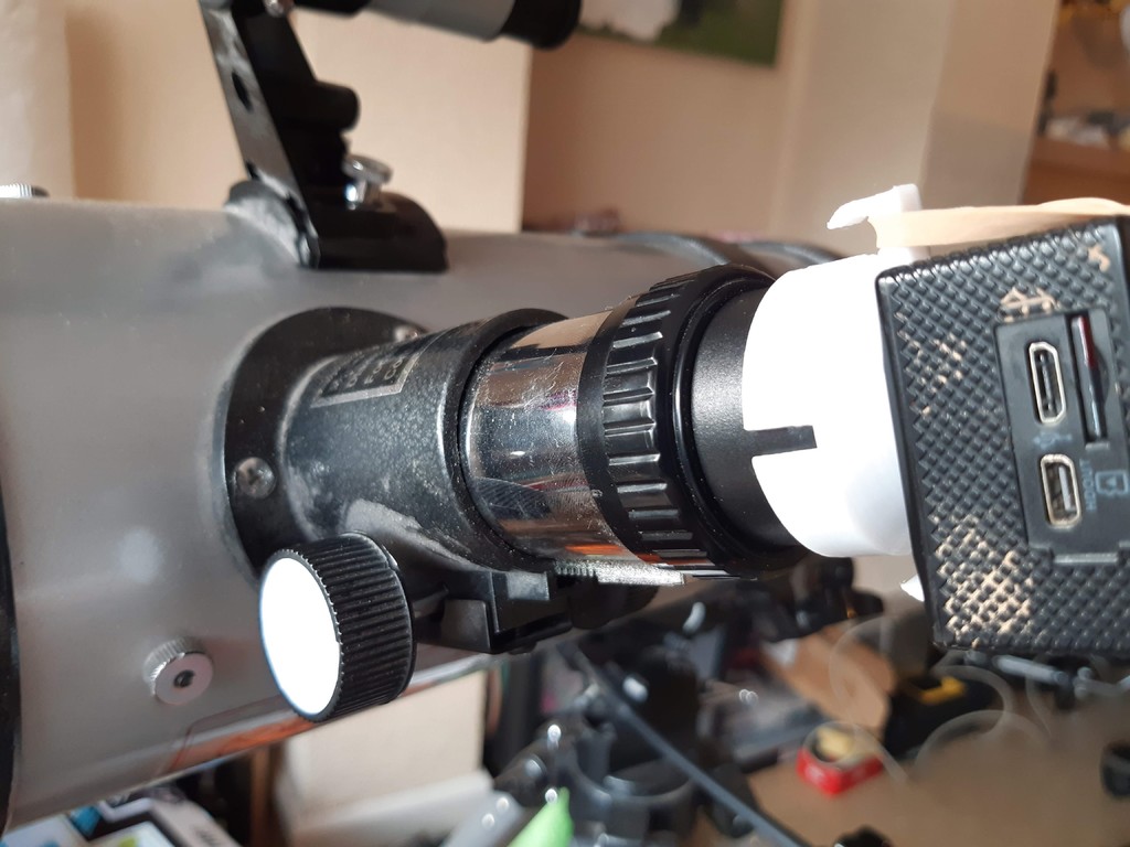 action camera to telescope