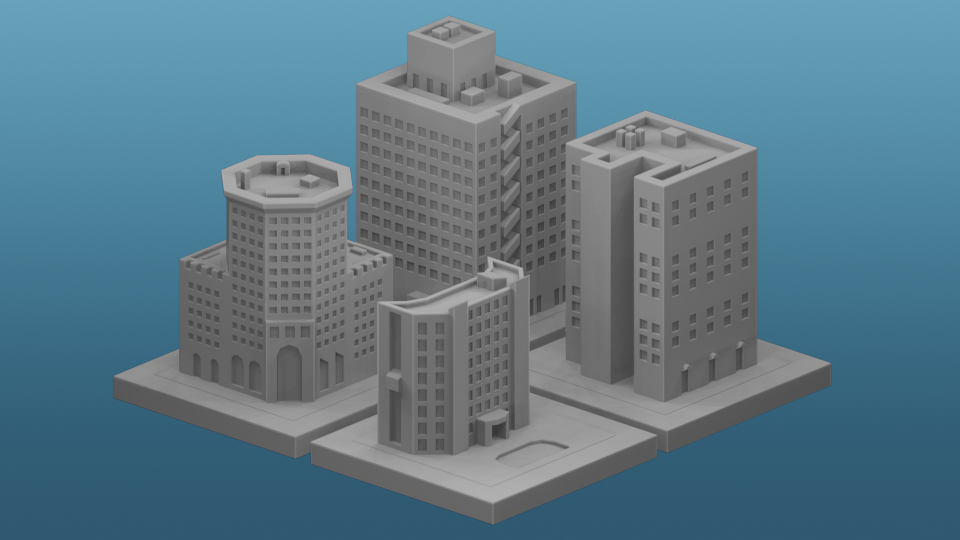 GreebleCity: Sim City Set 2 - Residential