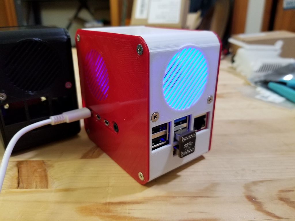 Mini Desktop Case for GeekWorm X862 V2, Raspberry Pi 4, and Ice Tower Cooler