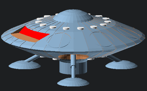 UFO with internal cavity and LED capable