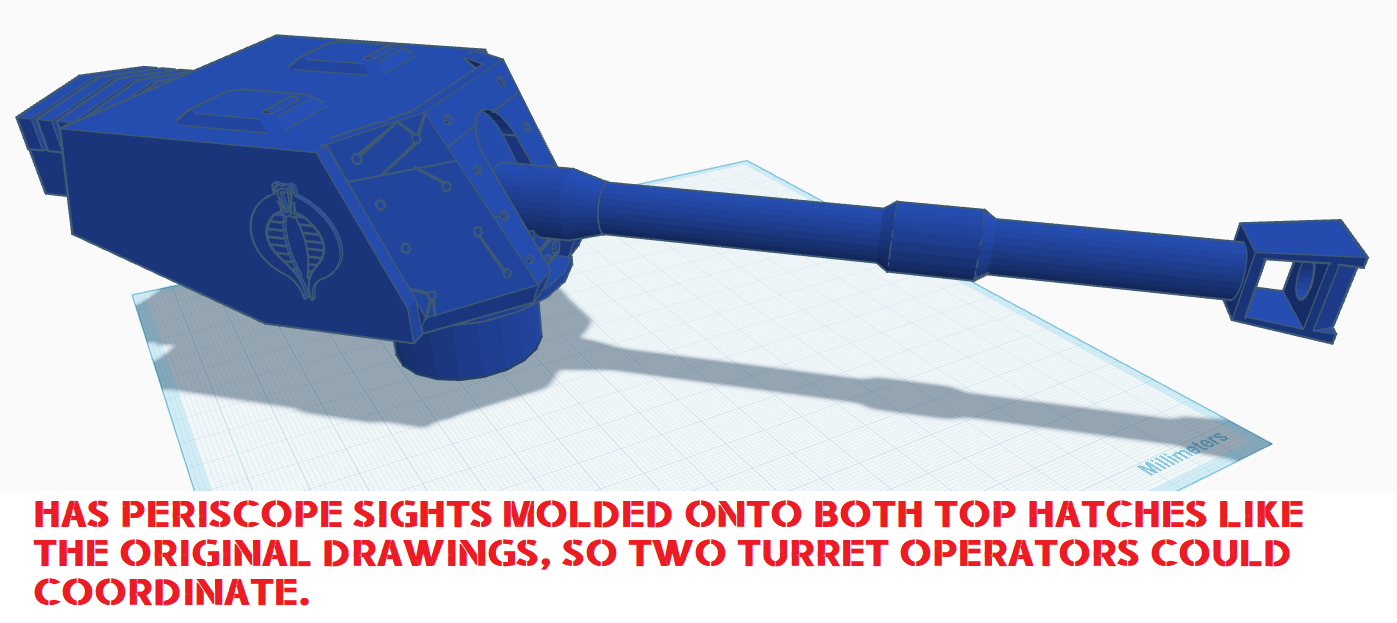 COBRA C-88 Medium Gun Tank, Tamiya kit turret