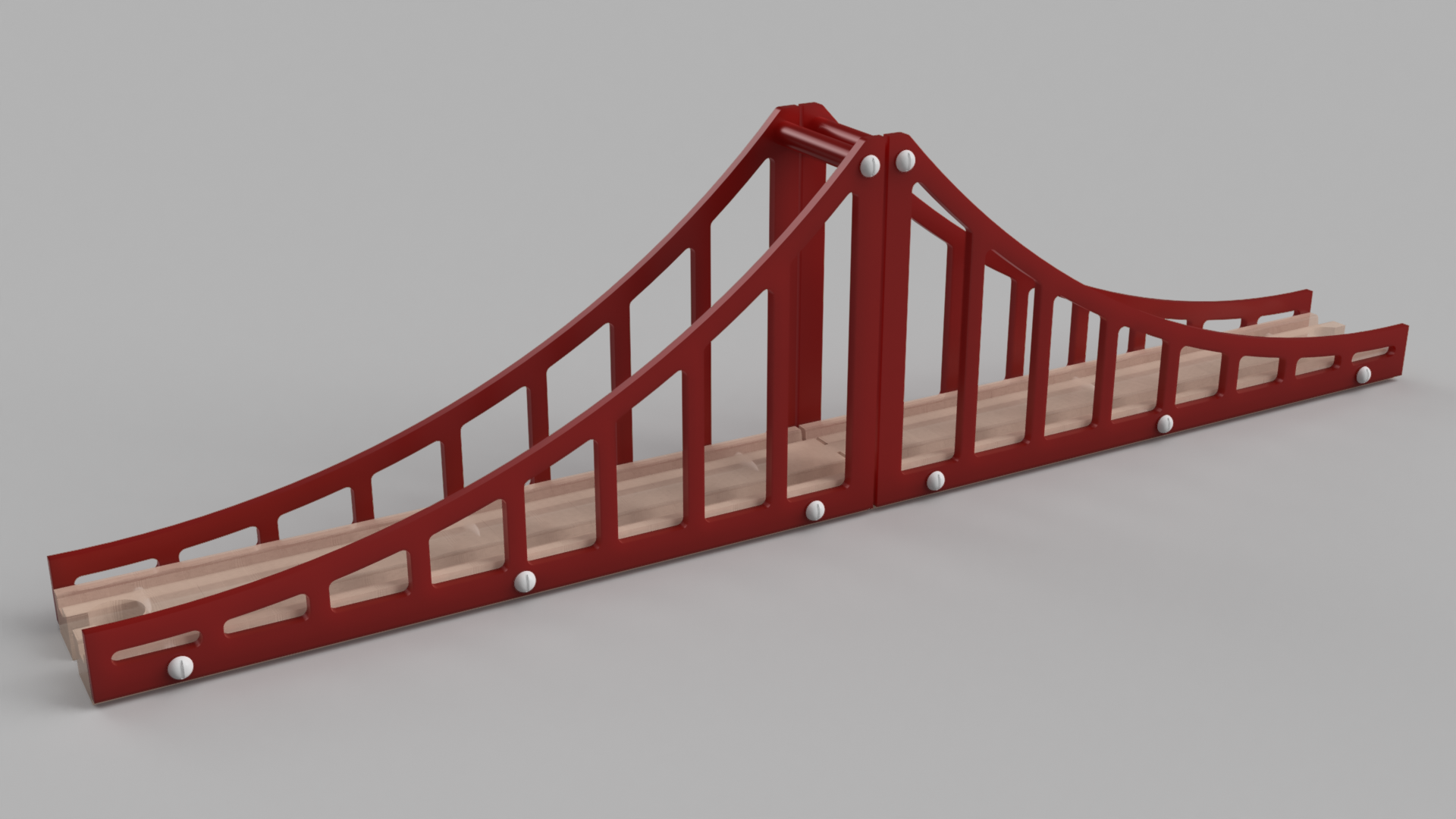 Wooden train Brio suspension bridge