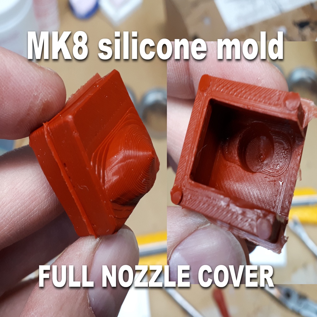 MK8 heatblock silicone mold - full nozzle cover