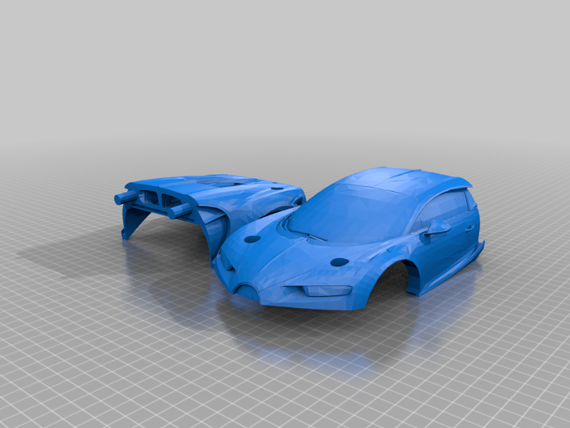 RC Car Body and Wing (2 Part)